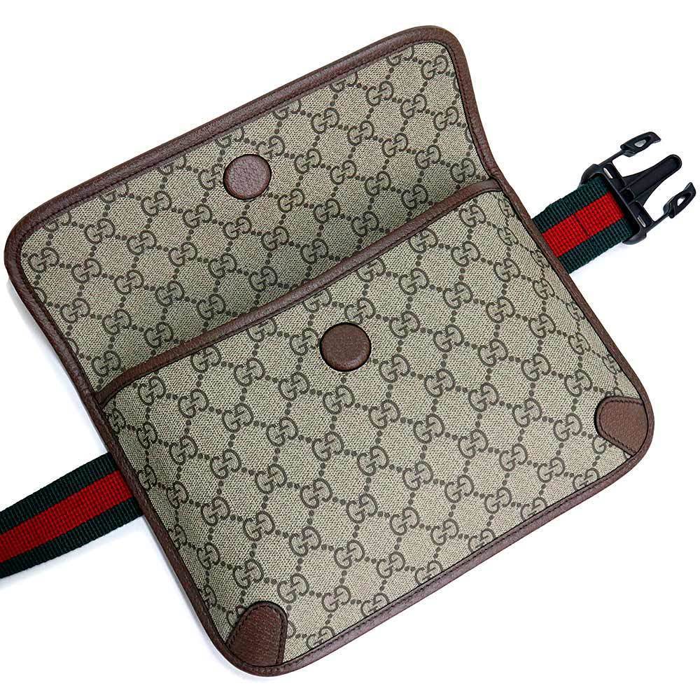 Gucci Bag Waist Crossbody Canvas Supreme GG Beige Brown Belt Body Neo